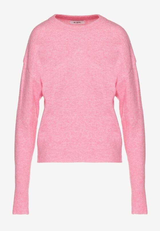 Różowy Sweter z Domieszką Wełny Parizia 6