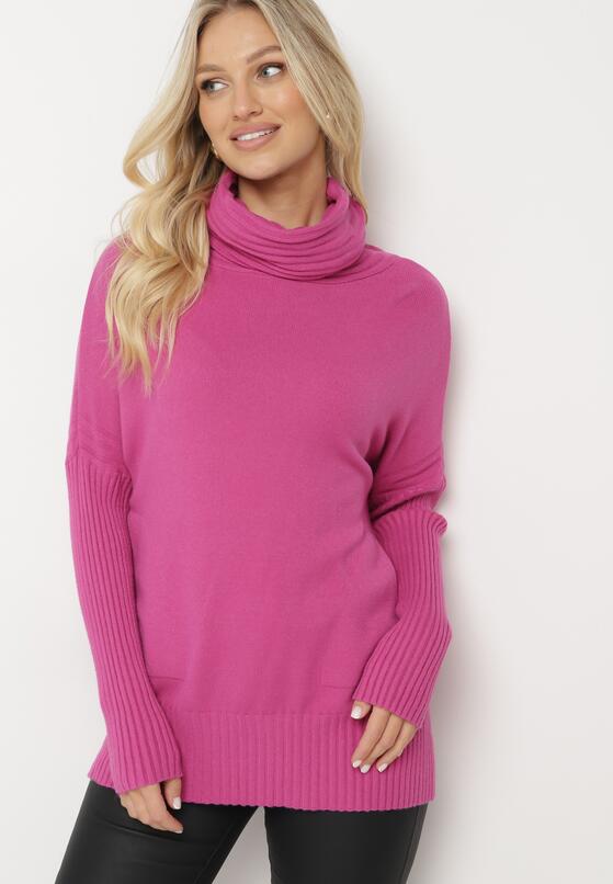 Pulover pe gât Fucsia 2