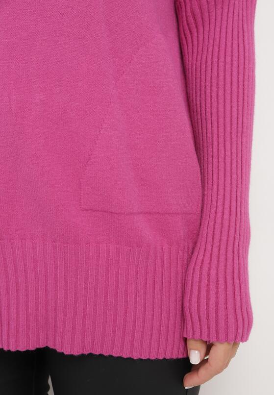 Pulover pe gât Fucsia 5