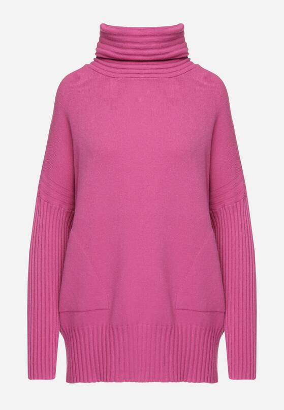 Pulover pe gât Fucsia 6
