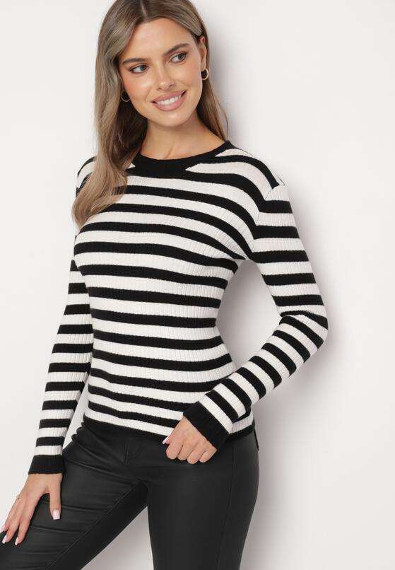 Pulover Negru cu alb 1