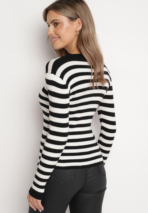 Pulover Negru cu alb 3