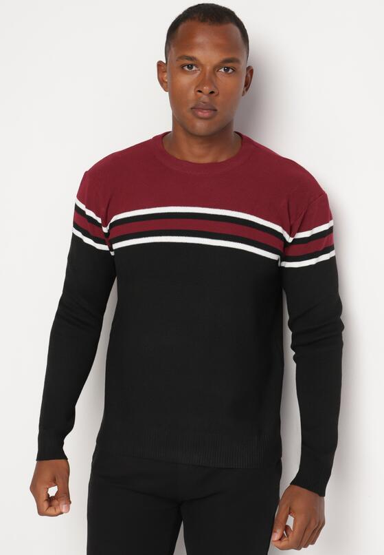 Pulover Negru cu bordo 1