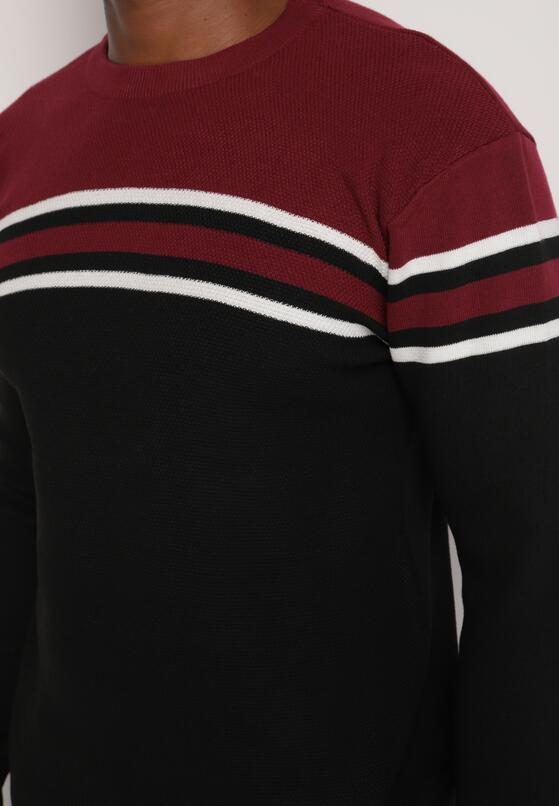 Pulover Negru cu bordo 5