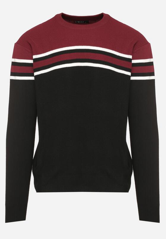 Pulover Negru cu bordo 6