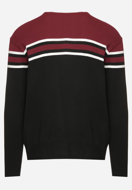 Pulover Negru cu bordo 7