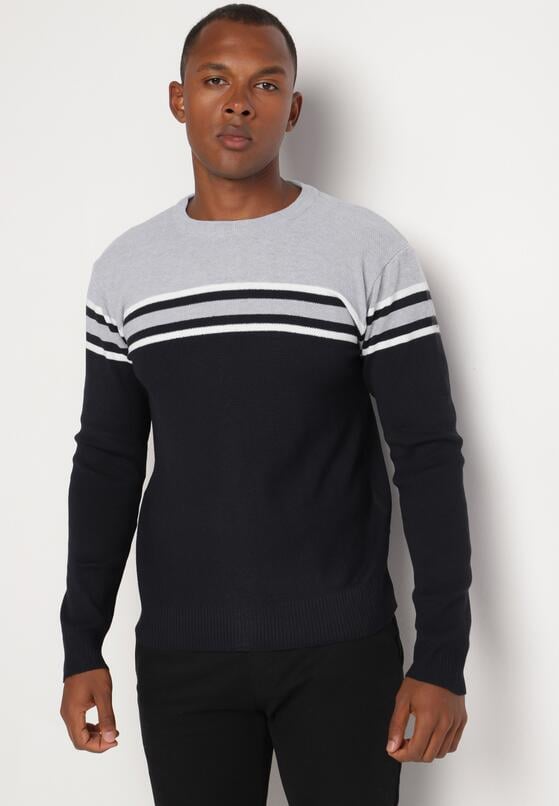 Pulover Negru cu albastru 4
