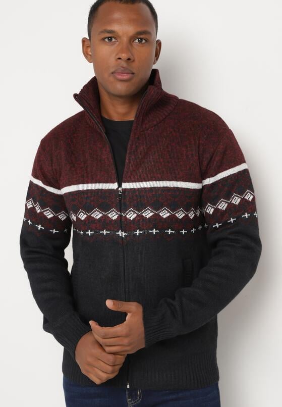 Cardigan Bordo închis 1