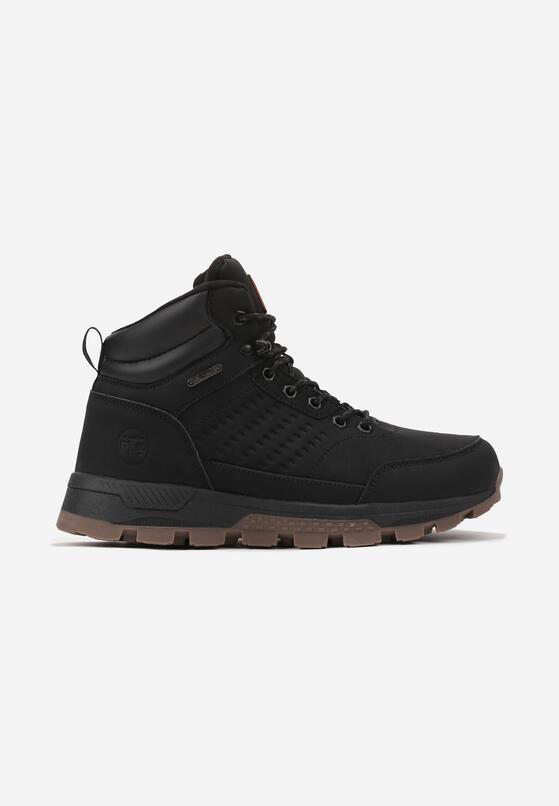 Czarne Sznurowane Buty Trekkingowe z Ociepleniem Futerkowym Elliadwen 1