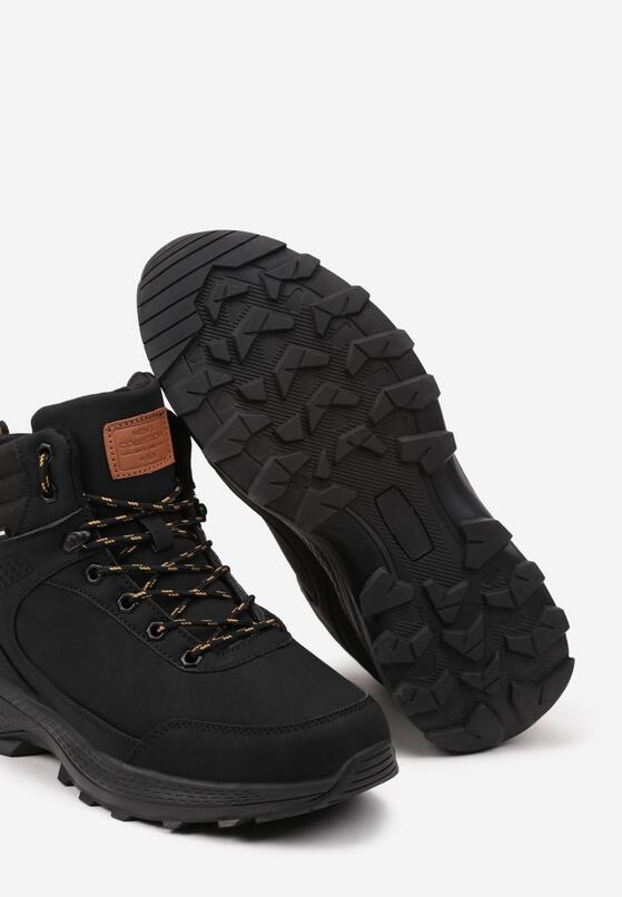 Czarne Ocieplane Buty Trekkingowe ze Sznurowaniem Ellimaria 3