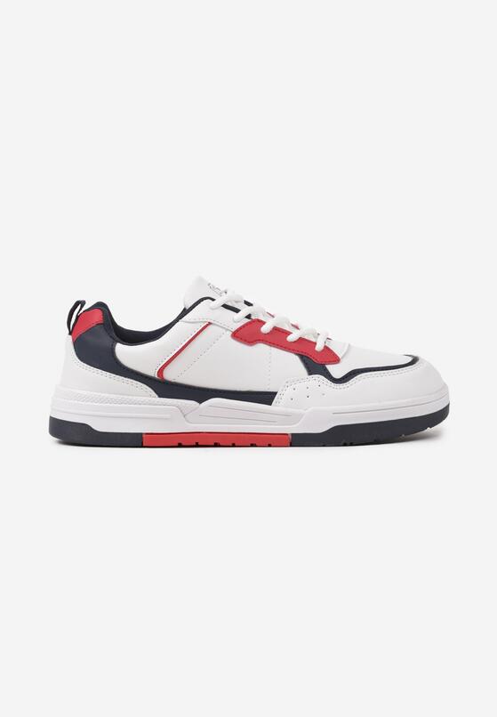 Białe Płaskie Buty Sportowe Sneakersy ze Sznurowaniem i Perforacją Innasea 1