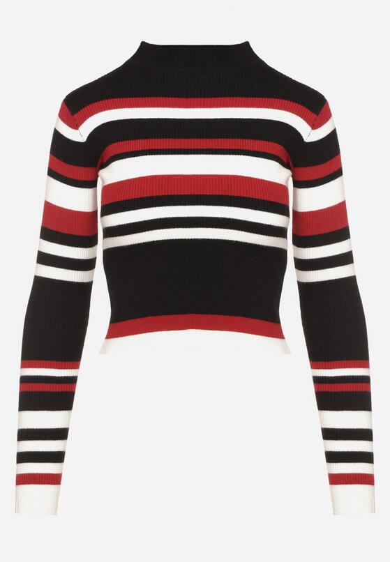 Pulover Bordo cu negru 6