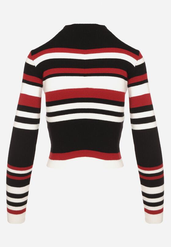 Pulover Bordo cu negru 7