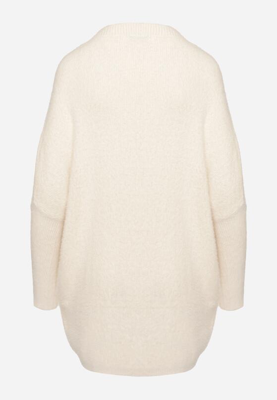 Beżowy Sweter z Kaszmirem w Stylu Nietoperza Edionira 7