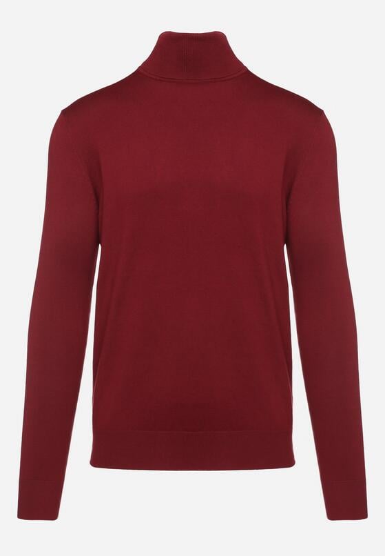 Bordowy Wiskozowy Golf o Klasycznym Kroju Reaniethra 6