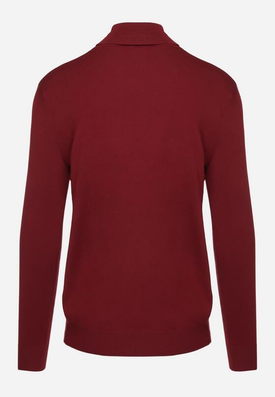 Bordowy Wiskozowy Golf o Klasycznym Kroju Reaniethra 7