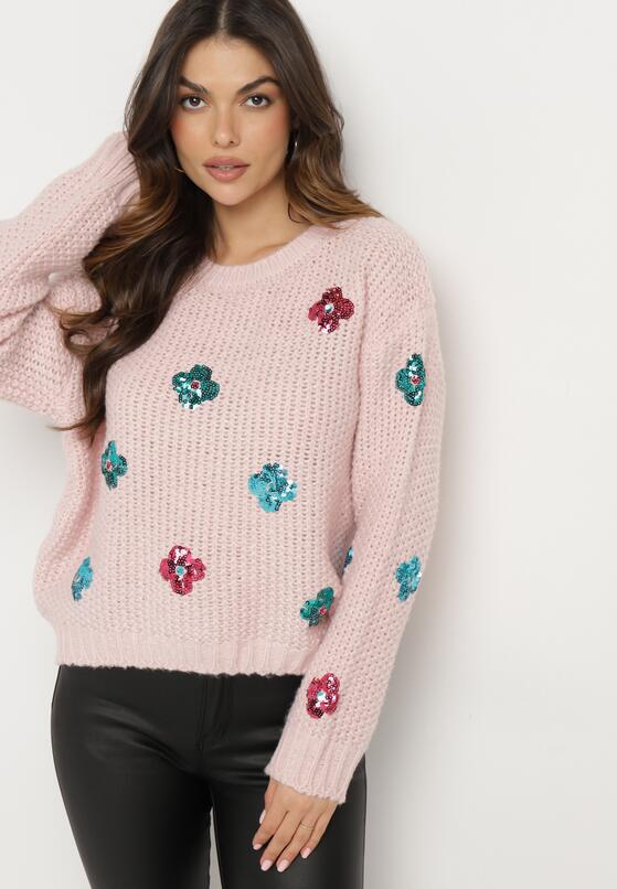 Pulover Roz deschis 2