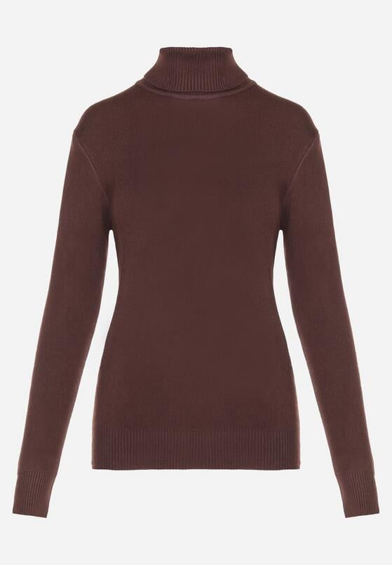 Brązowy Golf z Wełną o Klasycznym Fasonie Zozilya 6