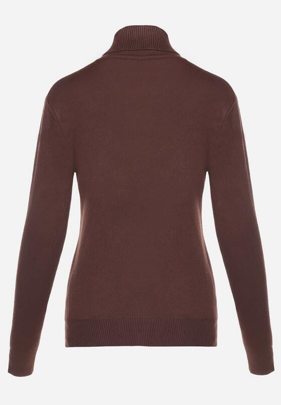 Brązowy Golf z Wełną o Klasycznym Fasonie Zozilya 7