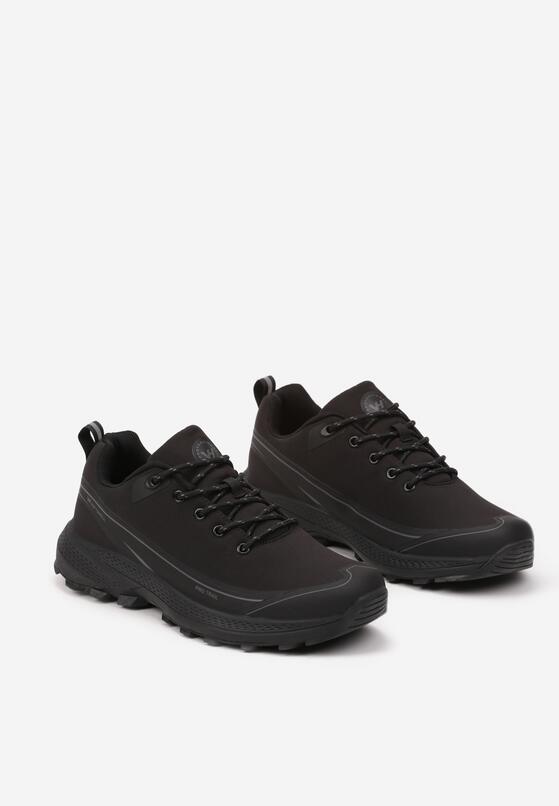 Czarne Buty Sportowe Sneakersy na Tłoczonej Podeszwie Seandrith 2