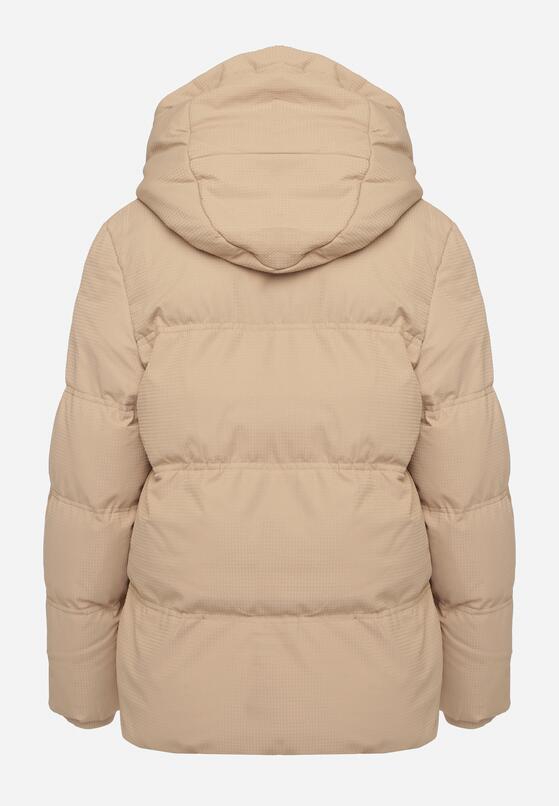 Ciemnobeżowa Kurtka Pikowana z Kapturem Vertigara 7