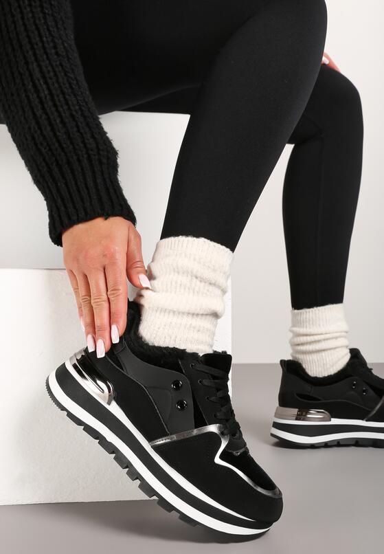 Czarne Zimowe Sneakersy Ocieplone Futerkiem Vertirani 2