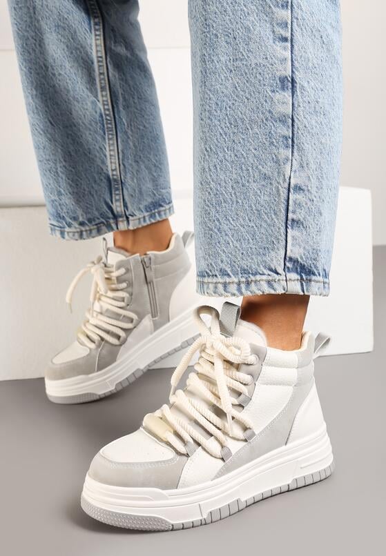 Sneakers Gri cu alb 1