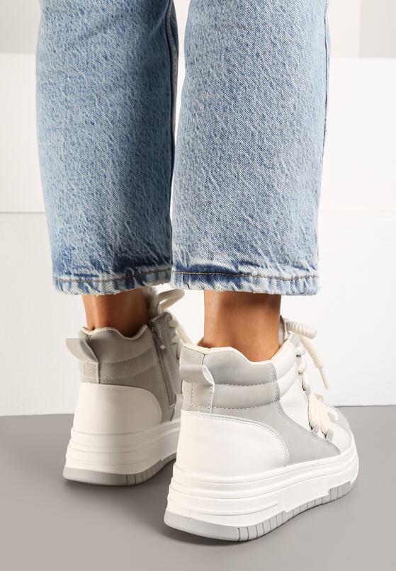 Sneakers Gri cu alb 3