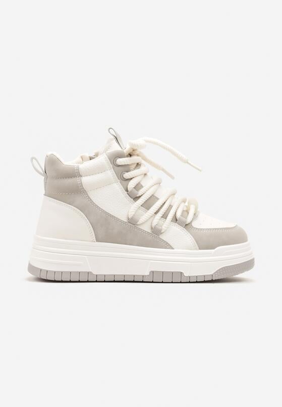 Sneakers Gri cu alb 4