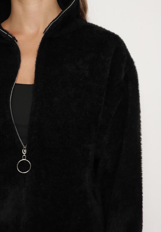 Czarna Bluza z Wełną Suwakiem i Ściągaczami Enalwen 5