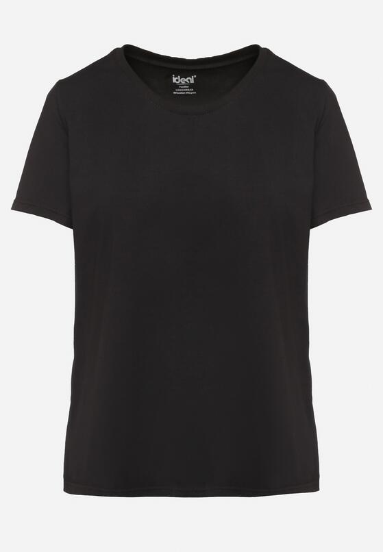 Czarny T-shirt z Bawełny w Klasycznym Stylu Venamia 6