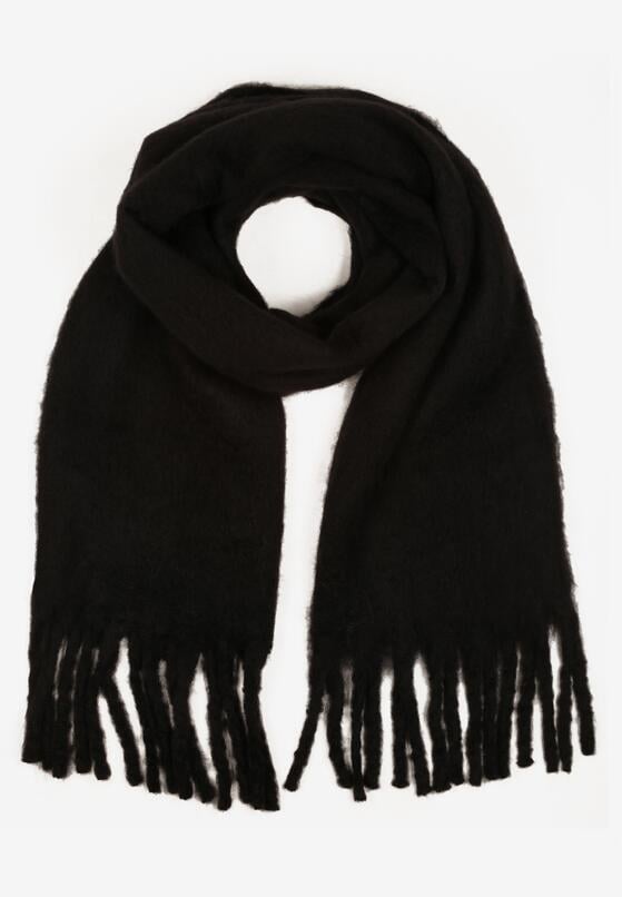 Czarny Szalik z Ozdobnymi Frędzlami Esariana 3