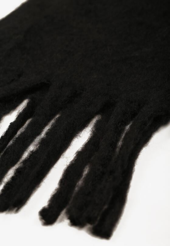 Czarny Szalik z Ozdobnymi Frędzlami Esariana 4