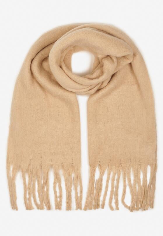 Beżowy Szalik z Ozdobnymi Frędzlami Esariana 3