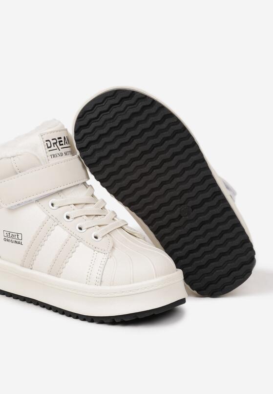 Białe Botki w Stylu Sneakersów z Futrzaną Wyściółką Parlemi 3