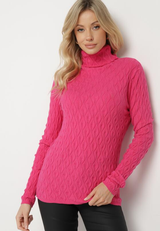 Pulover pe gât Fucsia 1