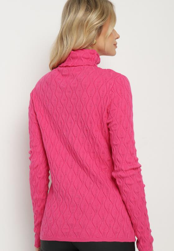 Pulover pe gât Fucsia 3