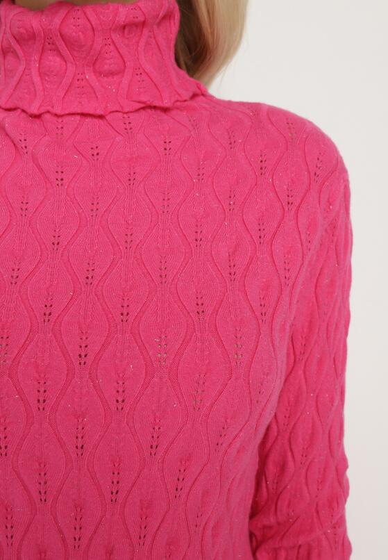 Pulover pe gât Fucsia 5