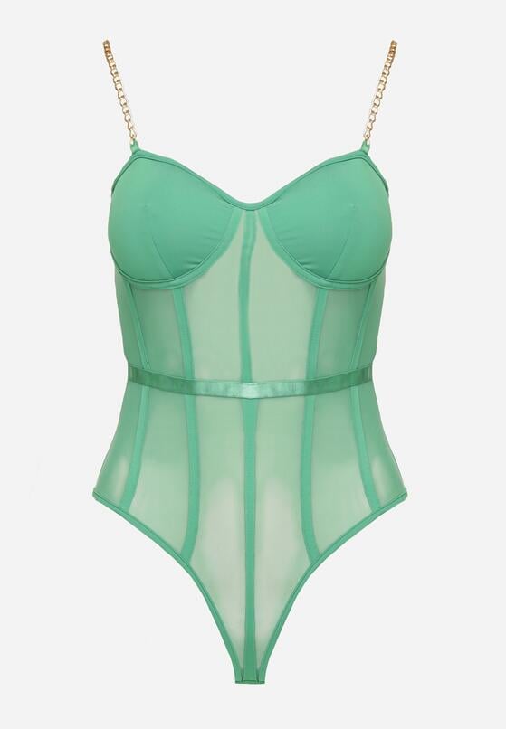 Zielone Body z Ramiączkami z Łańcuszka Melixis 4