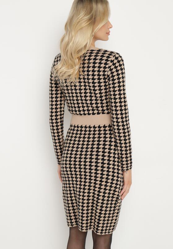 Rochie Bej cu negru 3