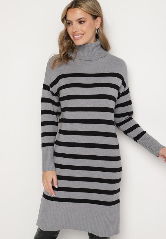 Rochie Gri cu negru 1