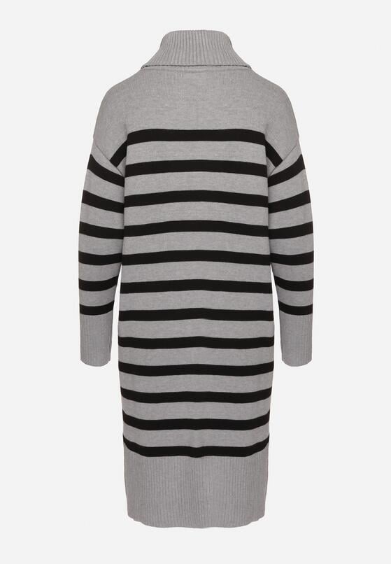 Rochie Gri cu negru 7