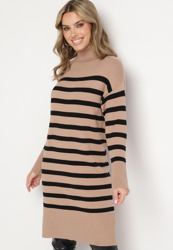 Rochie Bej cu negru 1