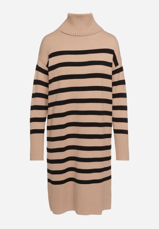 Rochie Bej cu negru 6