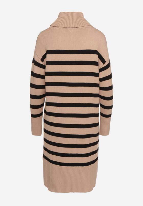 Rochie Bej cu negru 7