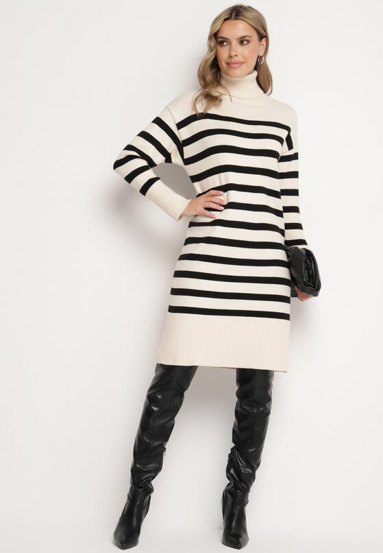 Rochie Crem cu negru 2