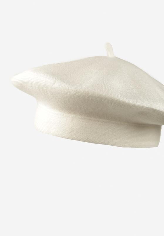 Biały Beret z Antenką z Kaszmirem i Bawełną w Klasycznym Stylu Emivirae 2