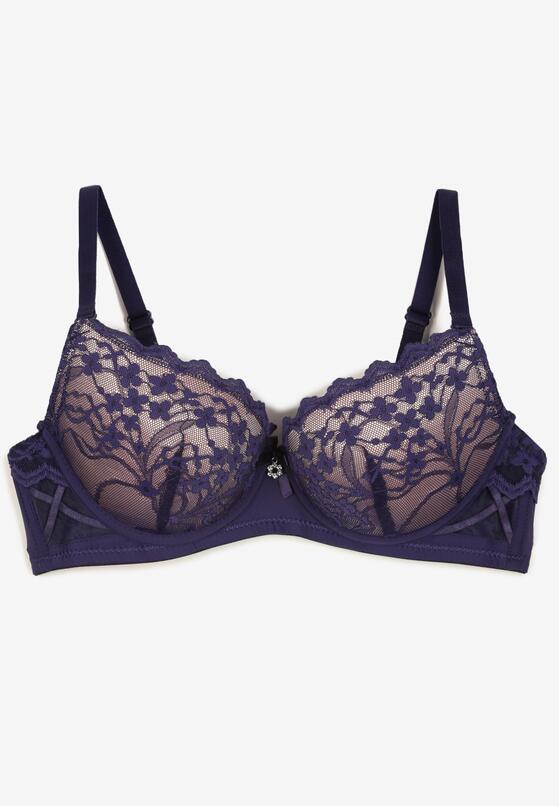 Sutien Bleumarin cu roz 5