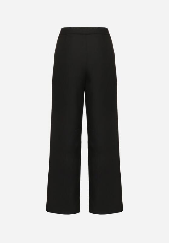 Czarne Szerokie Spodnie Garniturowe High Waist Nalinas 7