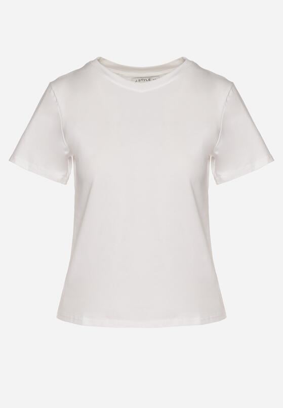 Biały Klasyczny T-shirt z Bawełny Lorali 6